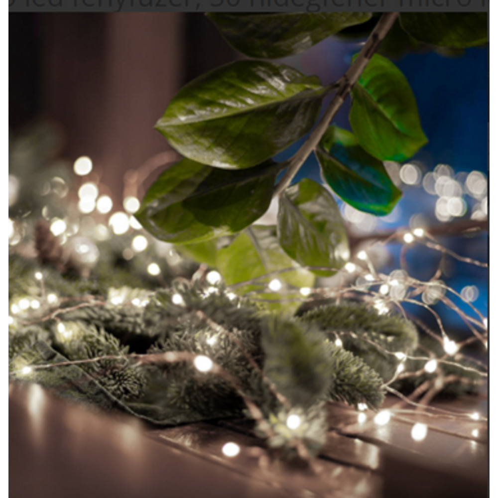 Somogyi  Micro LED fényfüzér, 50 hidegfehér micro LED