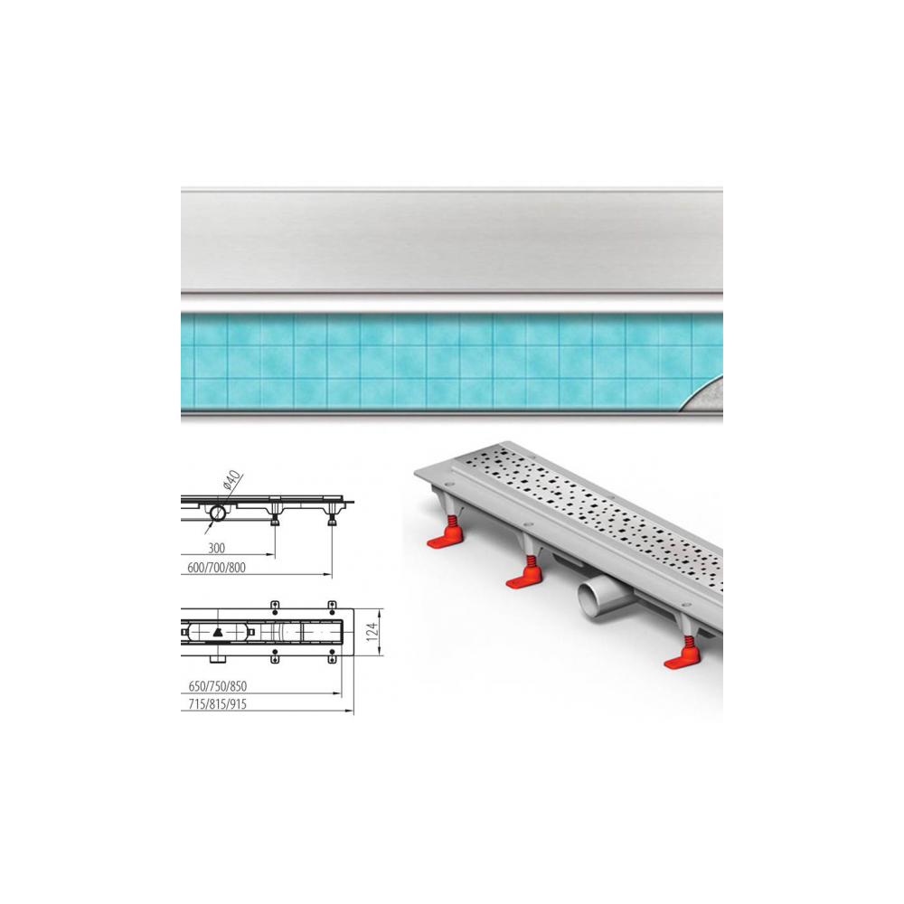 Mofém LINEAR  Zuhanyfolyóka  501-0004-00