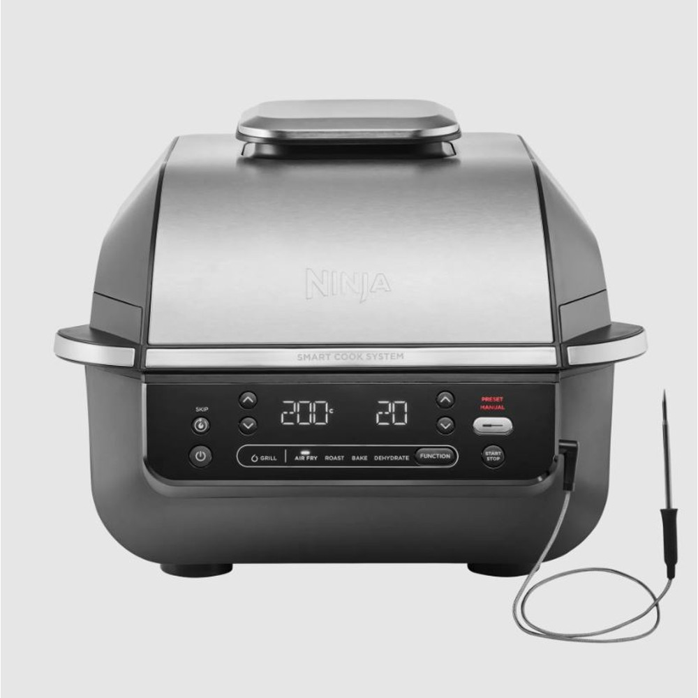Ninja EG351EU Foodi Smart 5in1 Beltéri Grill és Air fryer beépített maghőmérővel - Ezüst