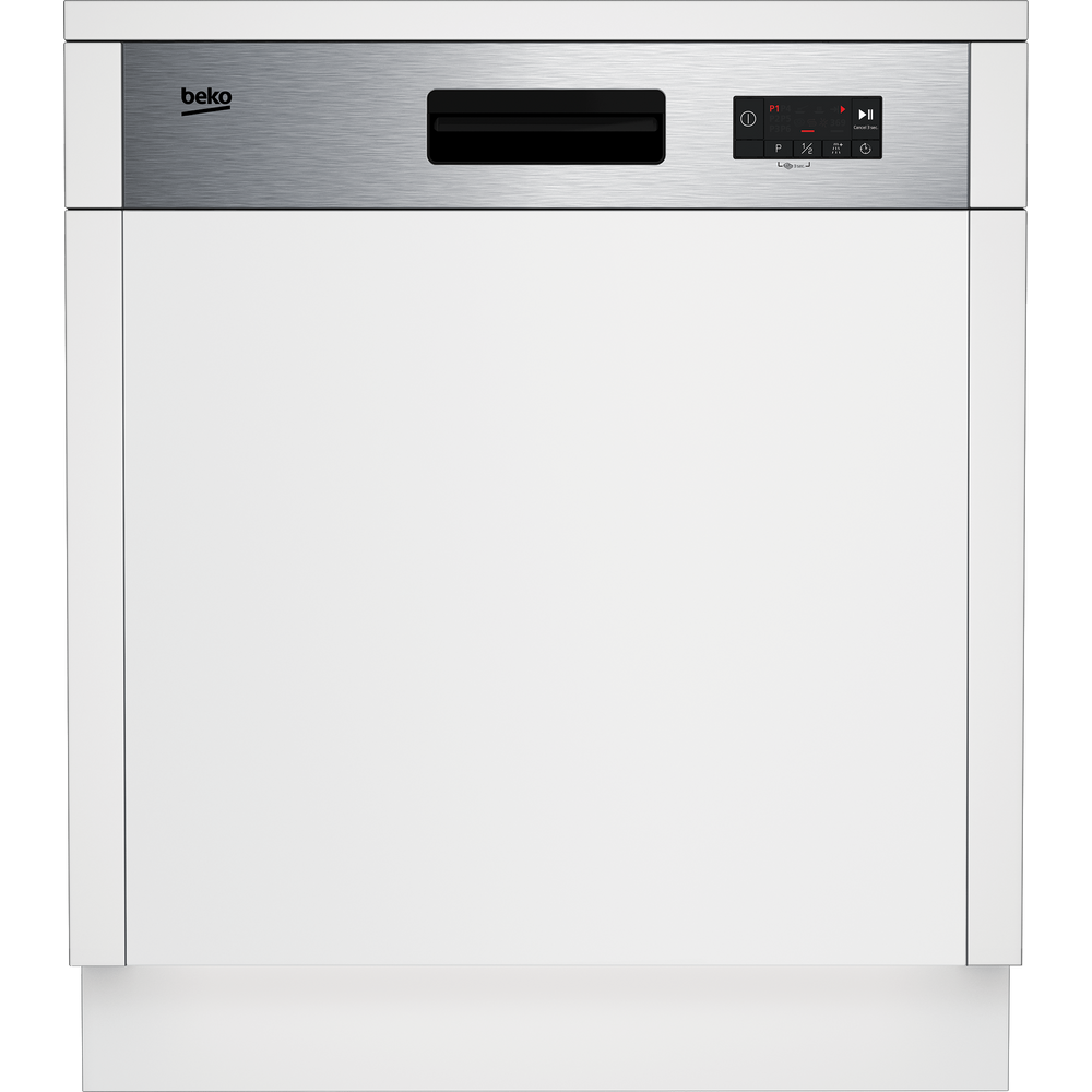 Beko BDSN153E3X beépíthető félig integrált 13 terítékes mosogatógép
