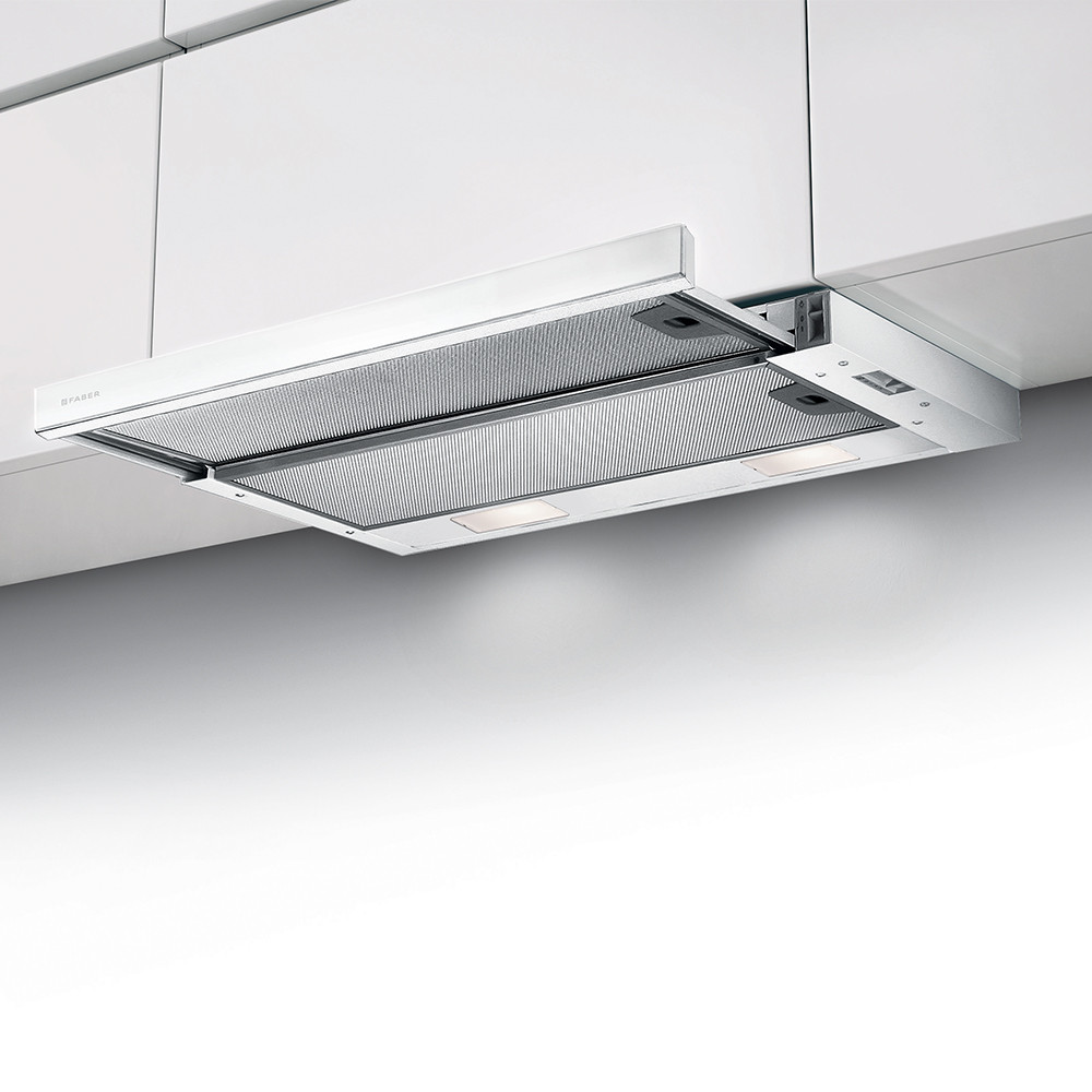 Faber Flexa W/X A60 fehér-inox beépíthető teleszkópos páraelszívó