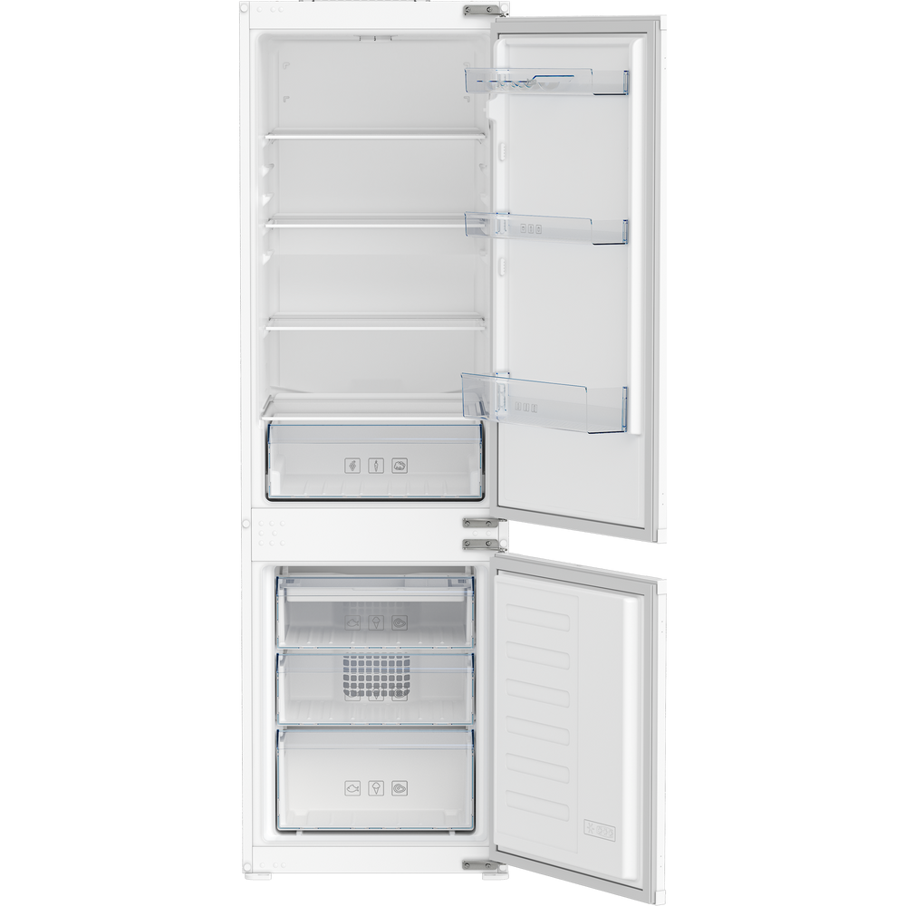 Beko BCSA-285K4SN beépíthető kombinált alulfagyasztós hűtőszekrény