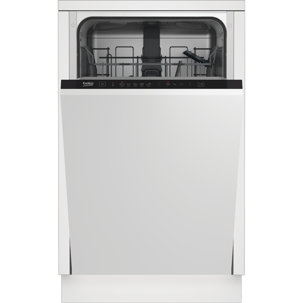 Beko DIS35025 beépíthető integrált 10 terítékes mosogatógép keskeny