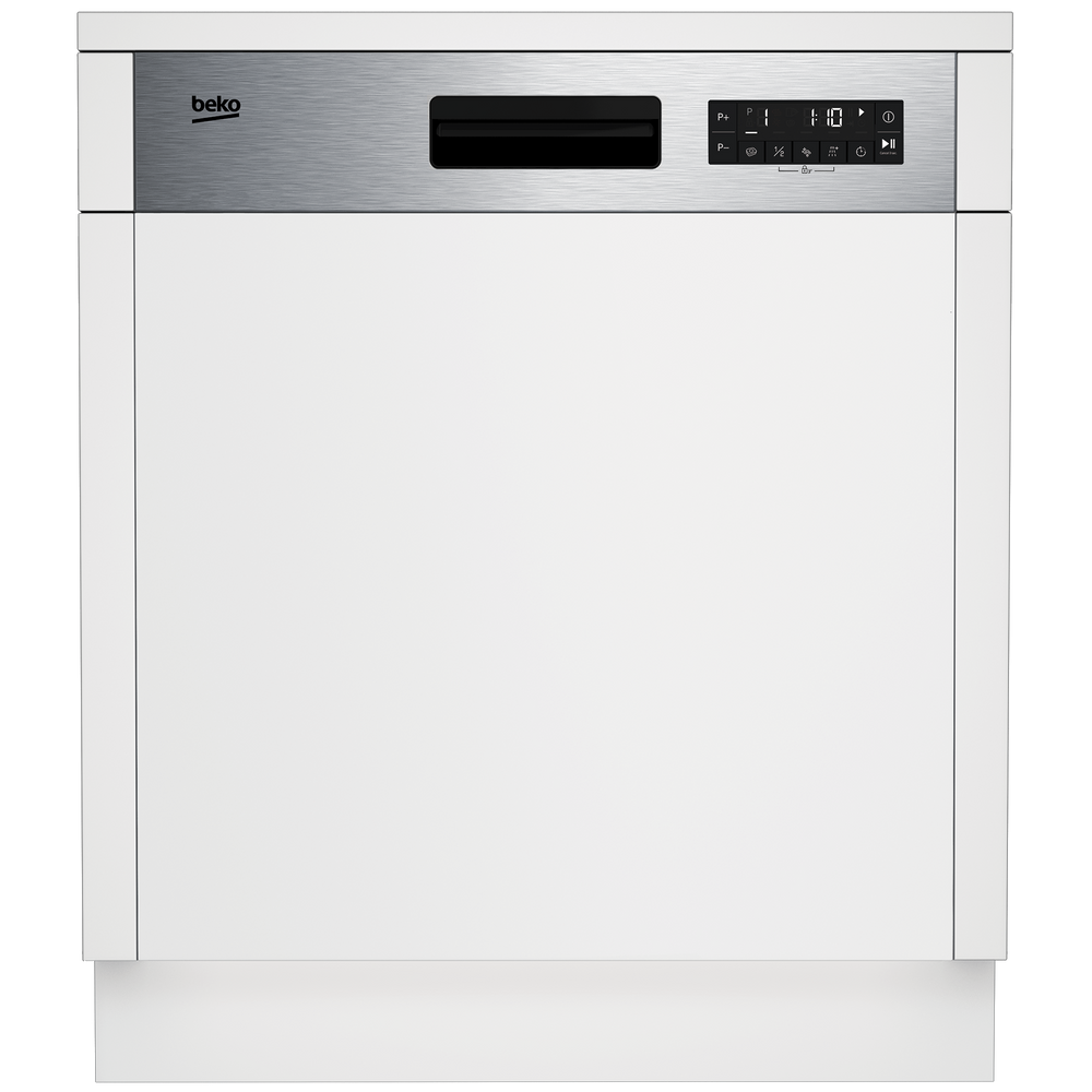 Beko BDSN28530X beépíthető félig integrált 15 terítékes mosogatógép