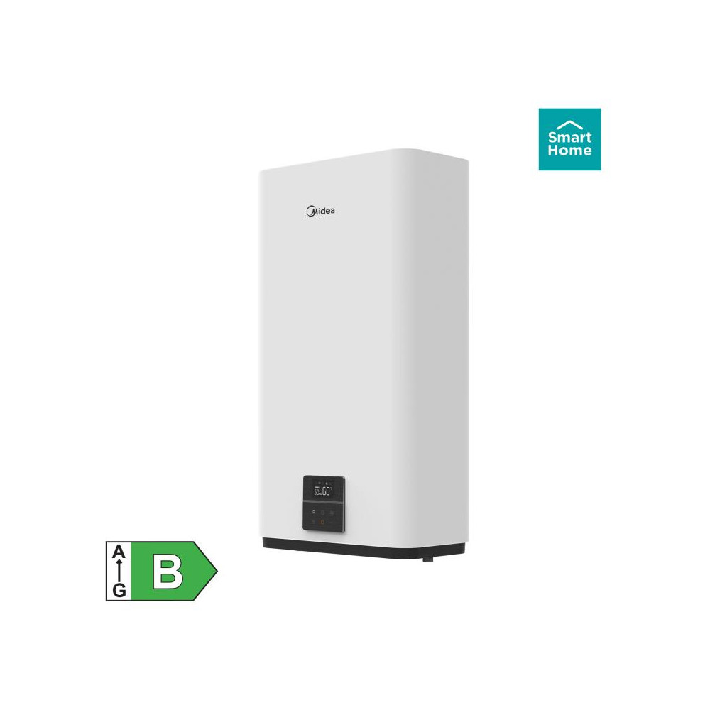 MIDEA D80-20ED6 SMART elektromos vízmelegítő, bojler, 2000 W, 74 liter, applikációval vezérelhető, 2 víztartály, LED kijelző