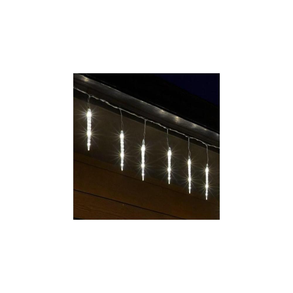 HOME KJL288 jégcsap fényfüzér, 3,5m hosszú, 288db hidegfehér SMD LED, 8db jégcsap/36db LED, hálózati adapter, kül- és beltéri kivitel
