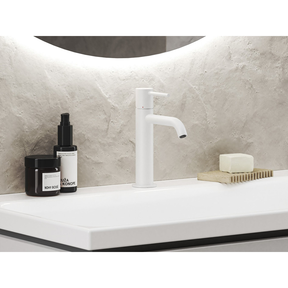 RAVAK X070236 Espirit álló mosdócsaptelep 190 mm leeresztő nélkül ES 012.10WV, White Velvet
