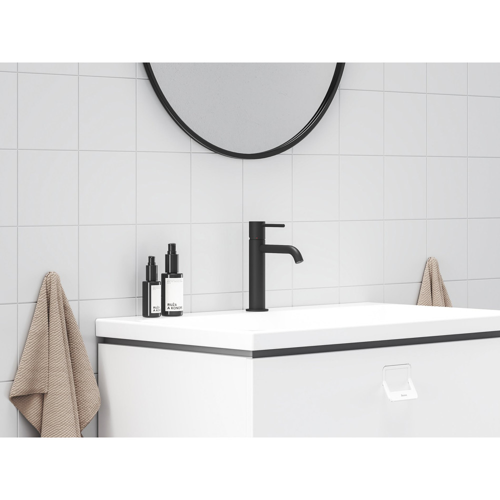 RAVAK X070273 Espirit álló mosdócsaptelep 190 mm leeresztő nélkül ES 012.20BLM, matt fekete