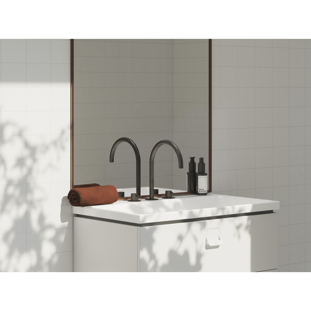 RAVAK X070312 Espirit álló mosdócsaptelep, 3 furatos 270 mm leeresztő nélkül ES 018.20GB, grafit
