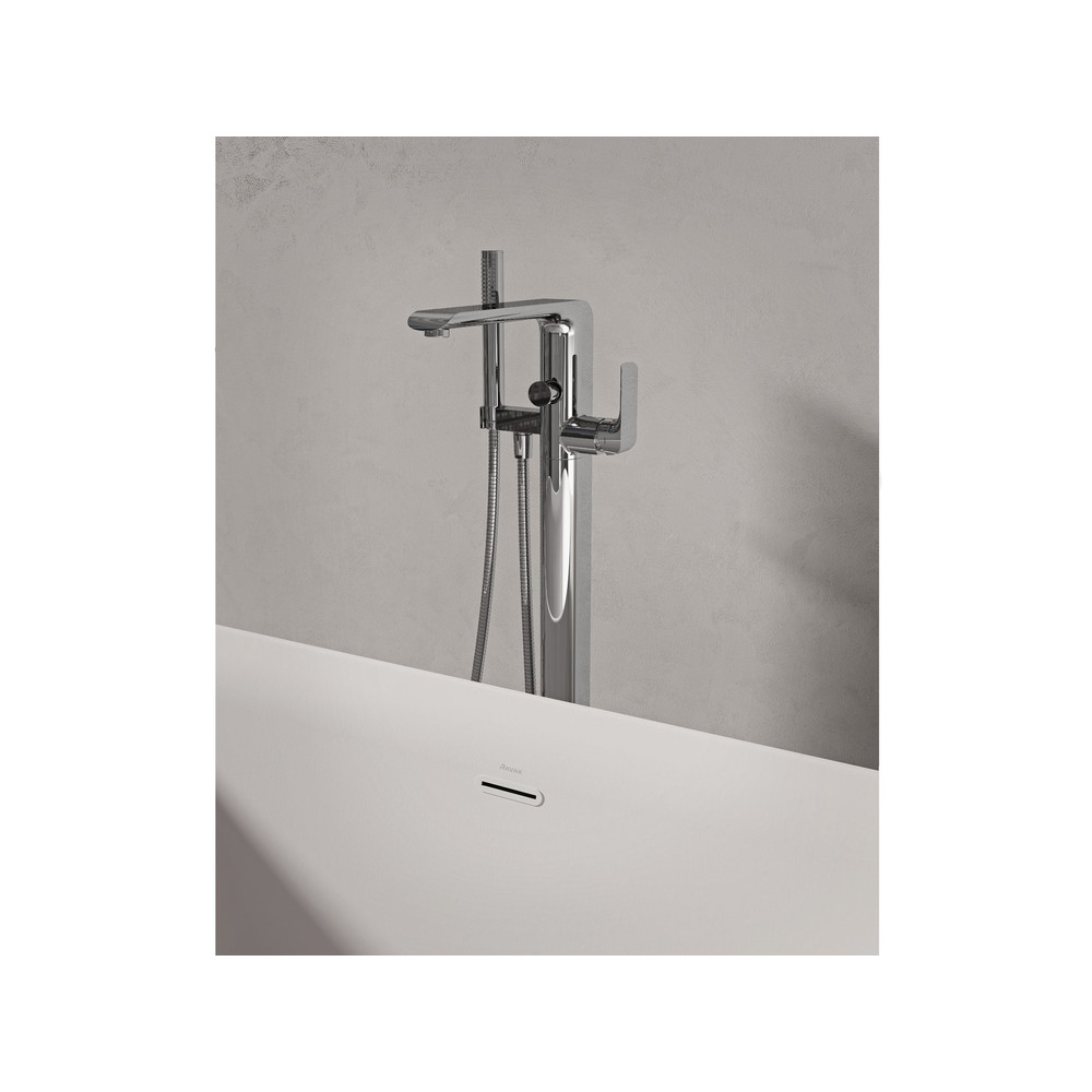 RAVAK X070440 Flat padlón álló kádcsaptelep szettel FL 080.00CR.RB07A, króm