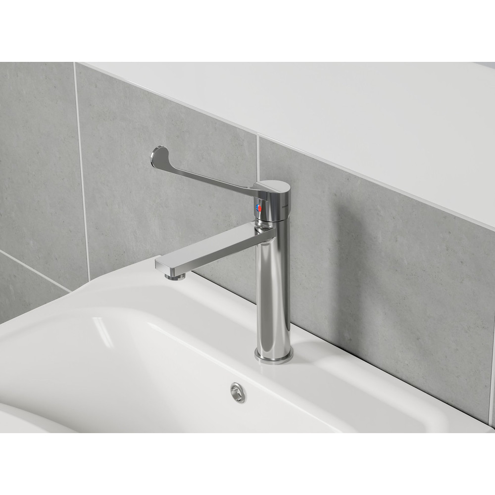 RAVAK X070620 Safe álló mosdócsaptelep, 230 mm, leeresztő nélkül, króm SF 014.00CR