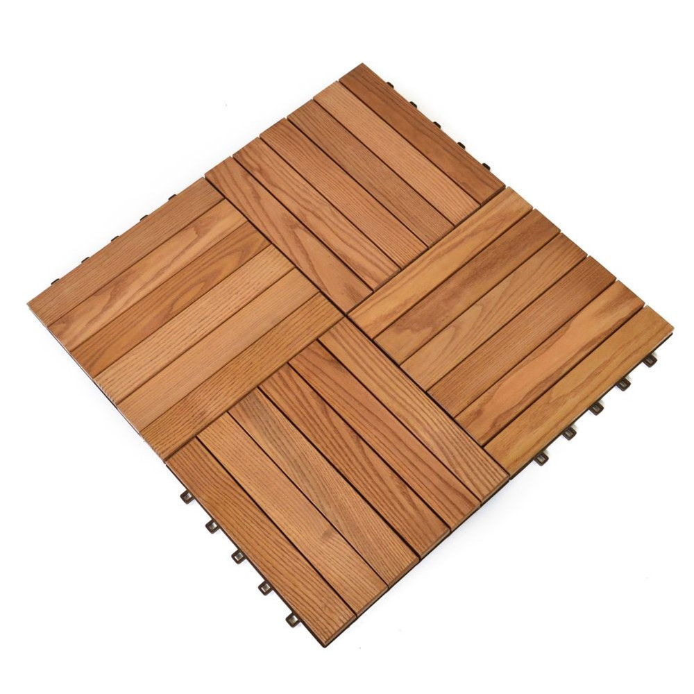 Rojaplast thermowood fa+műanyag padlóburkolat, 6 db/ csomag - barna