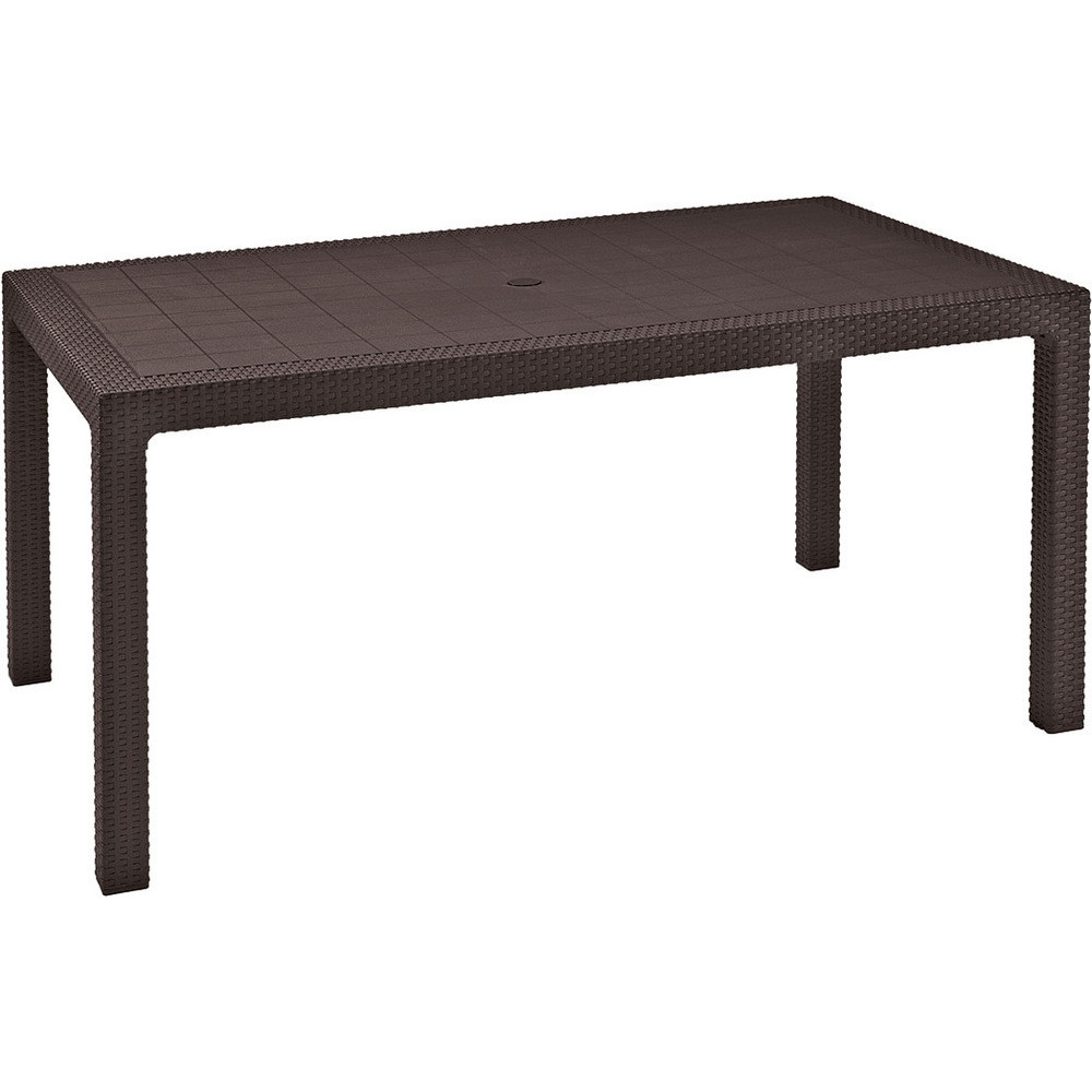 Keter melody polyrattan kerti asztal, 161 cm - barna