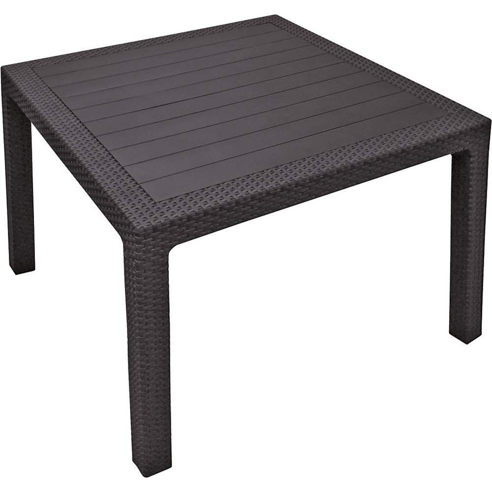 Keter melody quartted polyrattan kerti asztal, 95 cm - barna