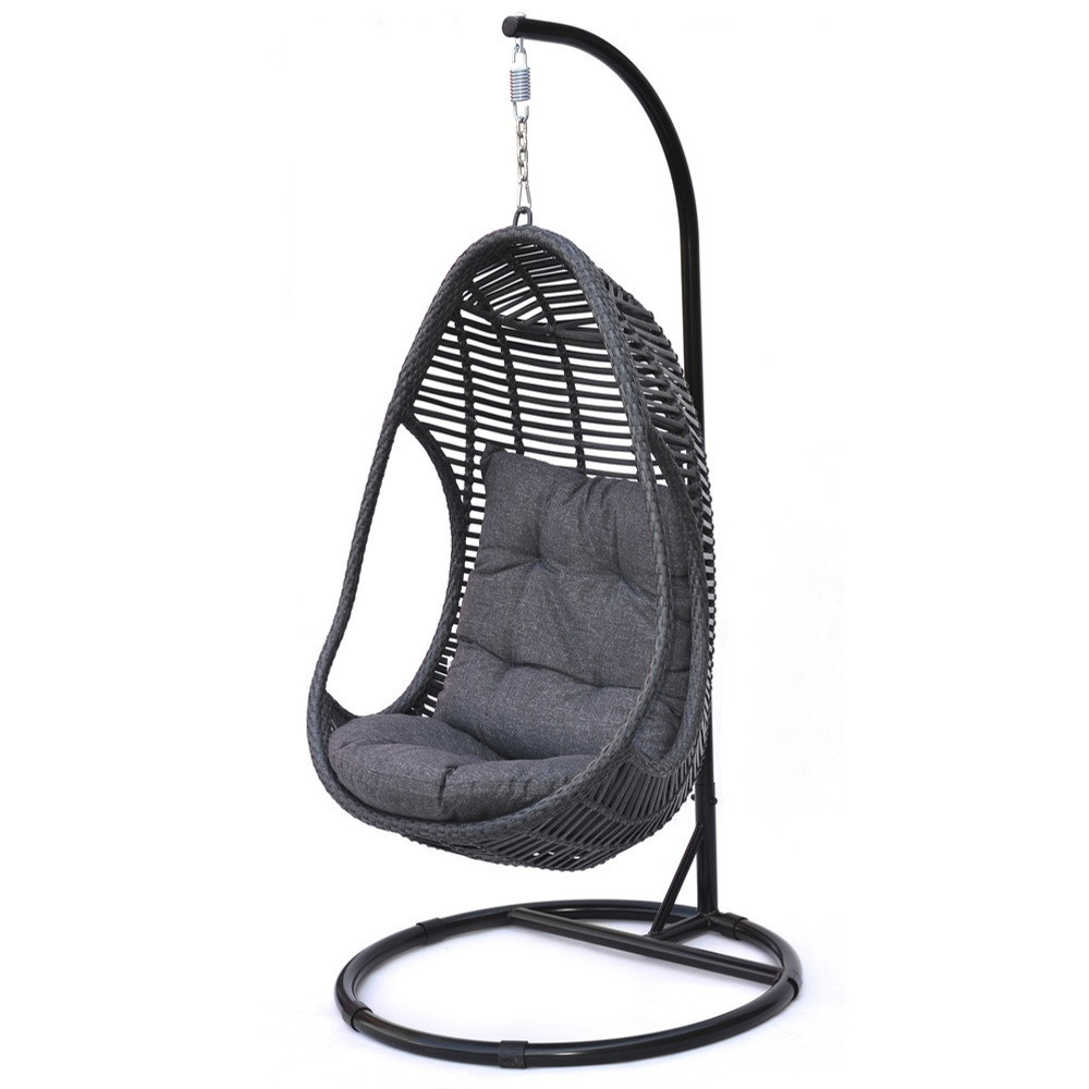 Rojaplast Cali exkluzív polyrattan függőszék, talppal, antracit