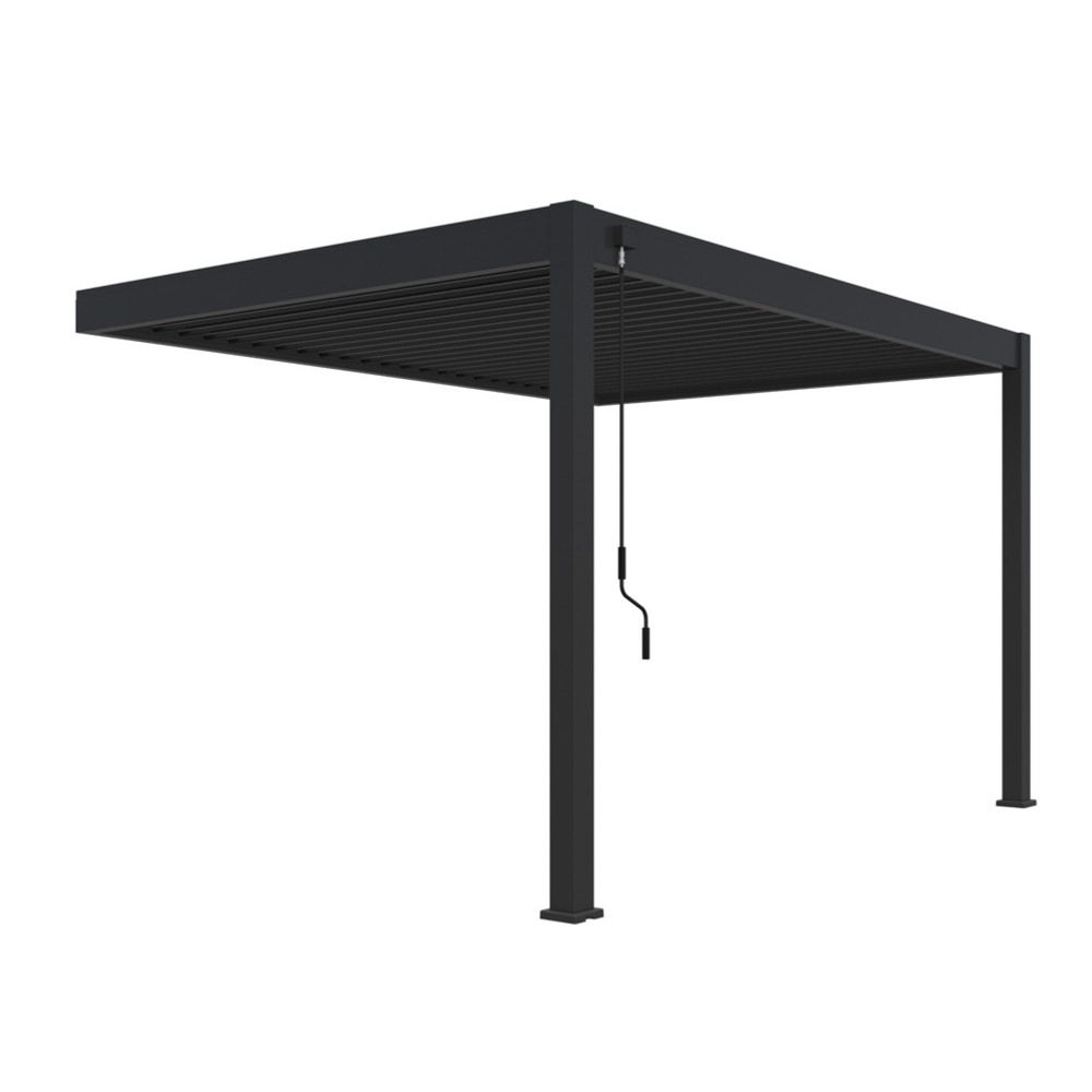 Rojaplast intro plus bioklimatikus pergola falhoz 4X3 M - szürke, RAL 7016