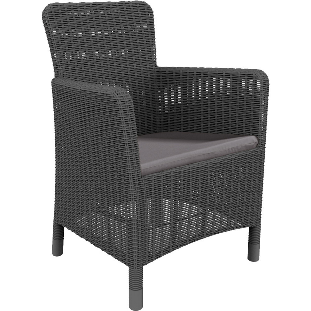 Keter Trenton Dining polyrattan kerti szék - grafit