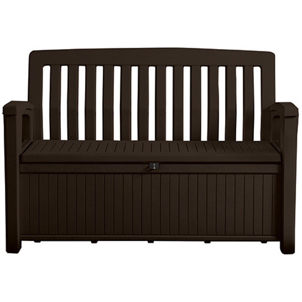 Keter Patio műanyag kerti pad tároló funkcióval, barna - 140 cm