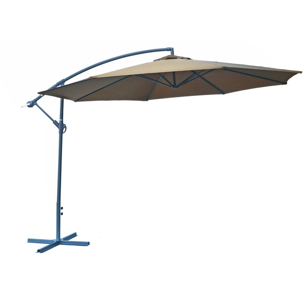 Rojaplast 8080 függő napernyő, hajtókarral - barna - ø 350 cm