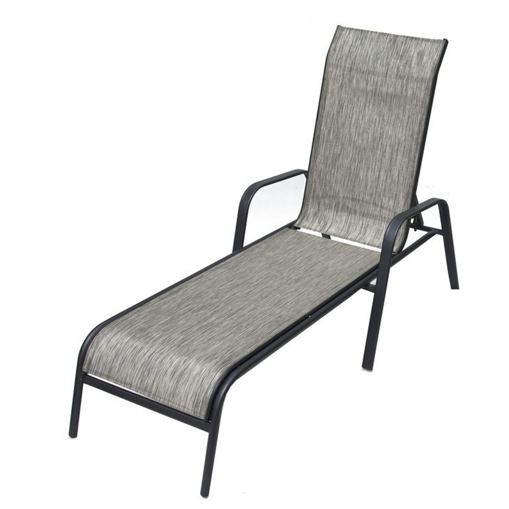 Rojaplast Zwc-52 fémből készült állítható kerti nyugágy, 194 cm - szürke
