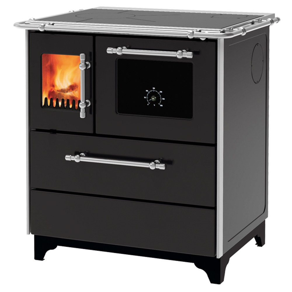 Warnex Donna 70 fatüzelésű sparhelt sütővel, 8.1 kW (jobbos)