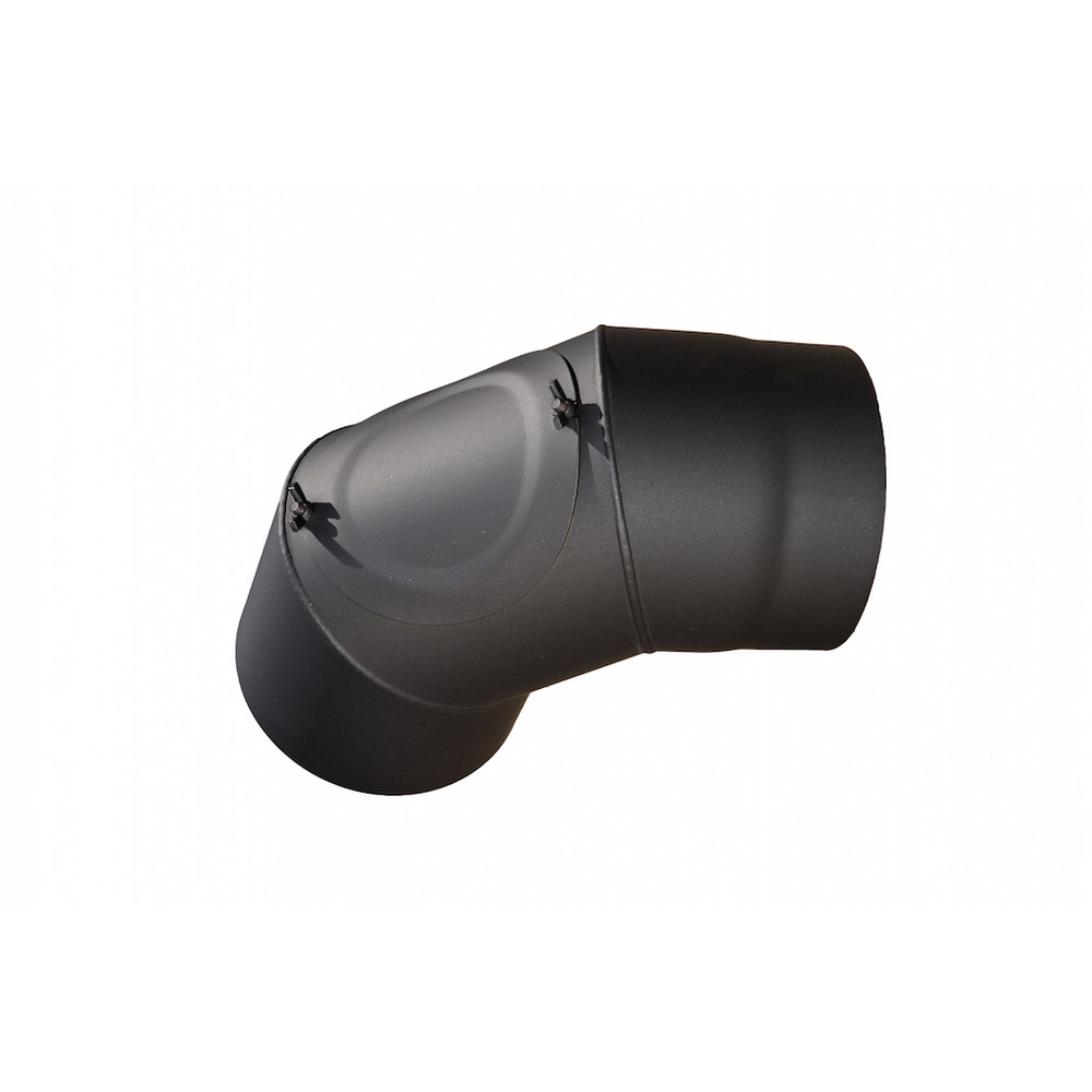 Füstcső könyök tisztító nyílással  180  mm (2,0 mm)