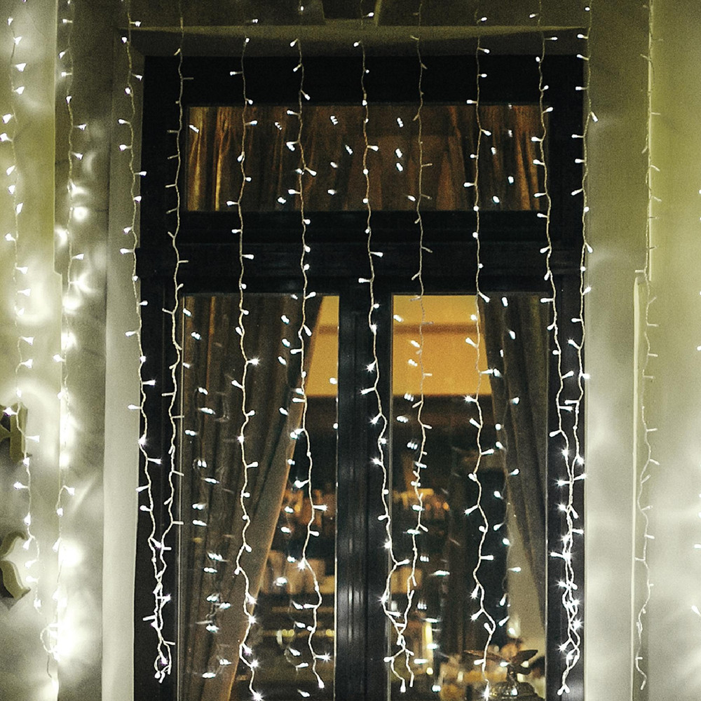 HOME by Somogyi KAF 210LC LED-es fényfüggöny, kültéri kivitel, 2 m x 1 m, 21 füzér, 210 db hidegfehér LED