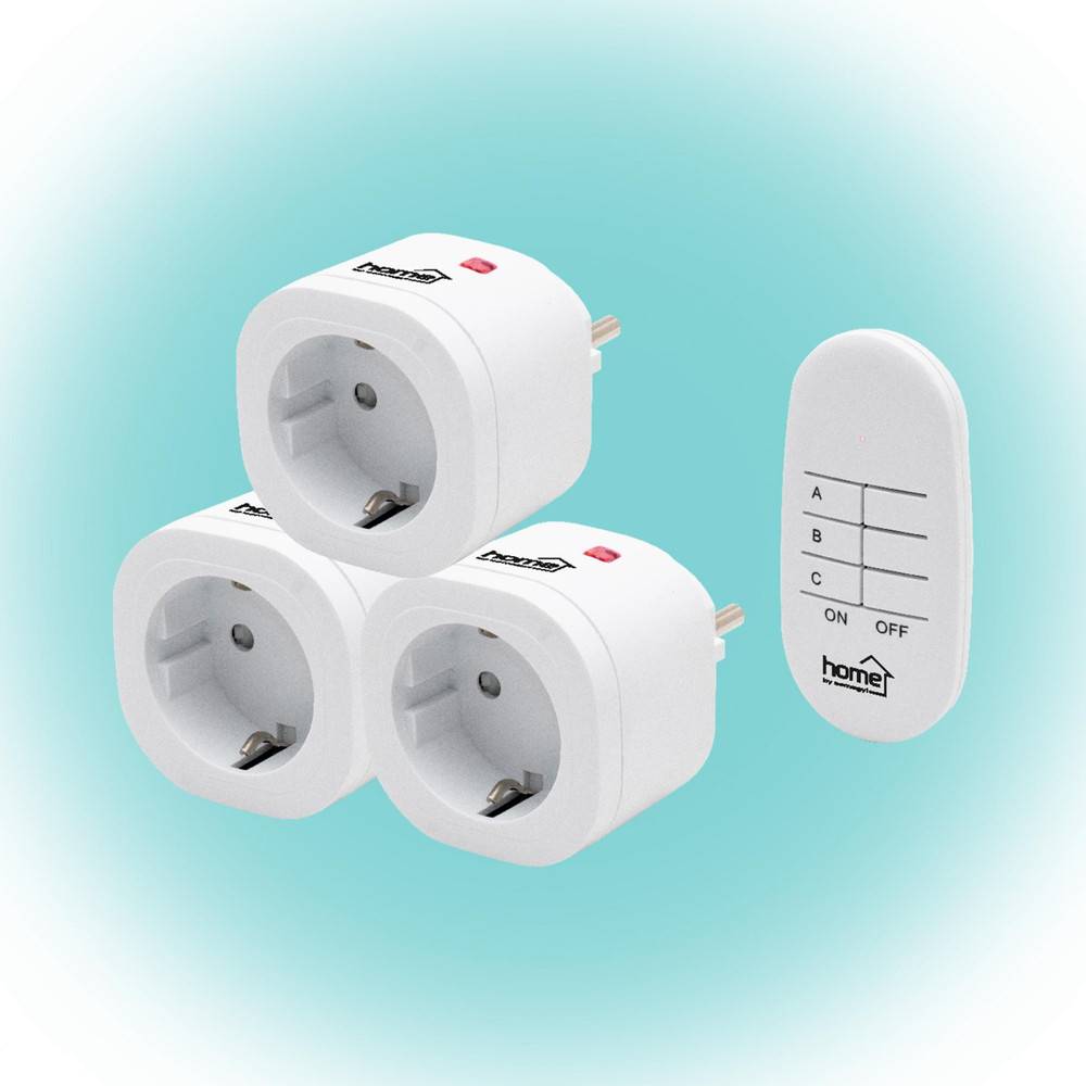 HOME TH 3013 Távirányítható hálózati aljzat szett, 3000 W, 3aljzat + távirányító