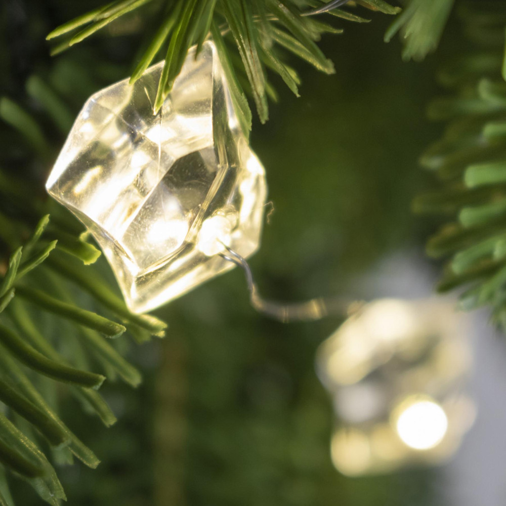 HOME by Somogyi ML 21/WW LED-es elemes fényfüzér, 20 LED, "kristály" díszek