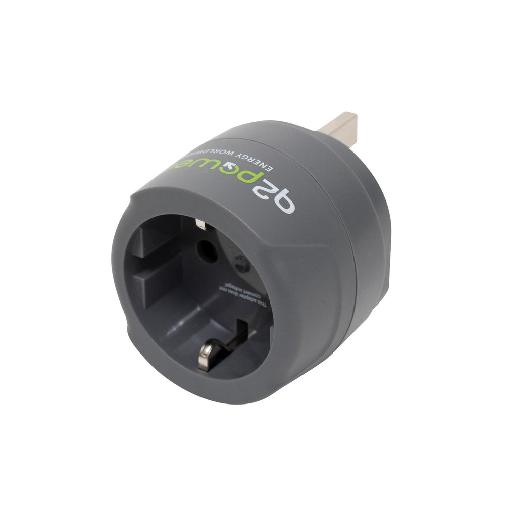 Q2 power 1.200100-TH Utazóadapter "Europe to UK" Q2, 7A