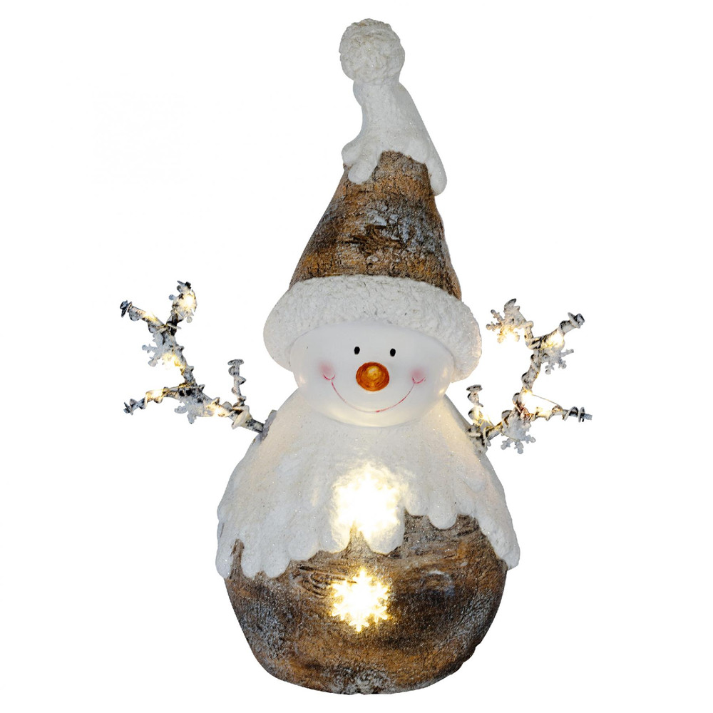 HOME by Somogyi KDC 29 LED-es kerámia figura, Hóember