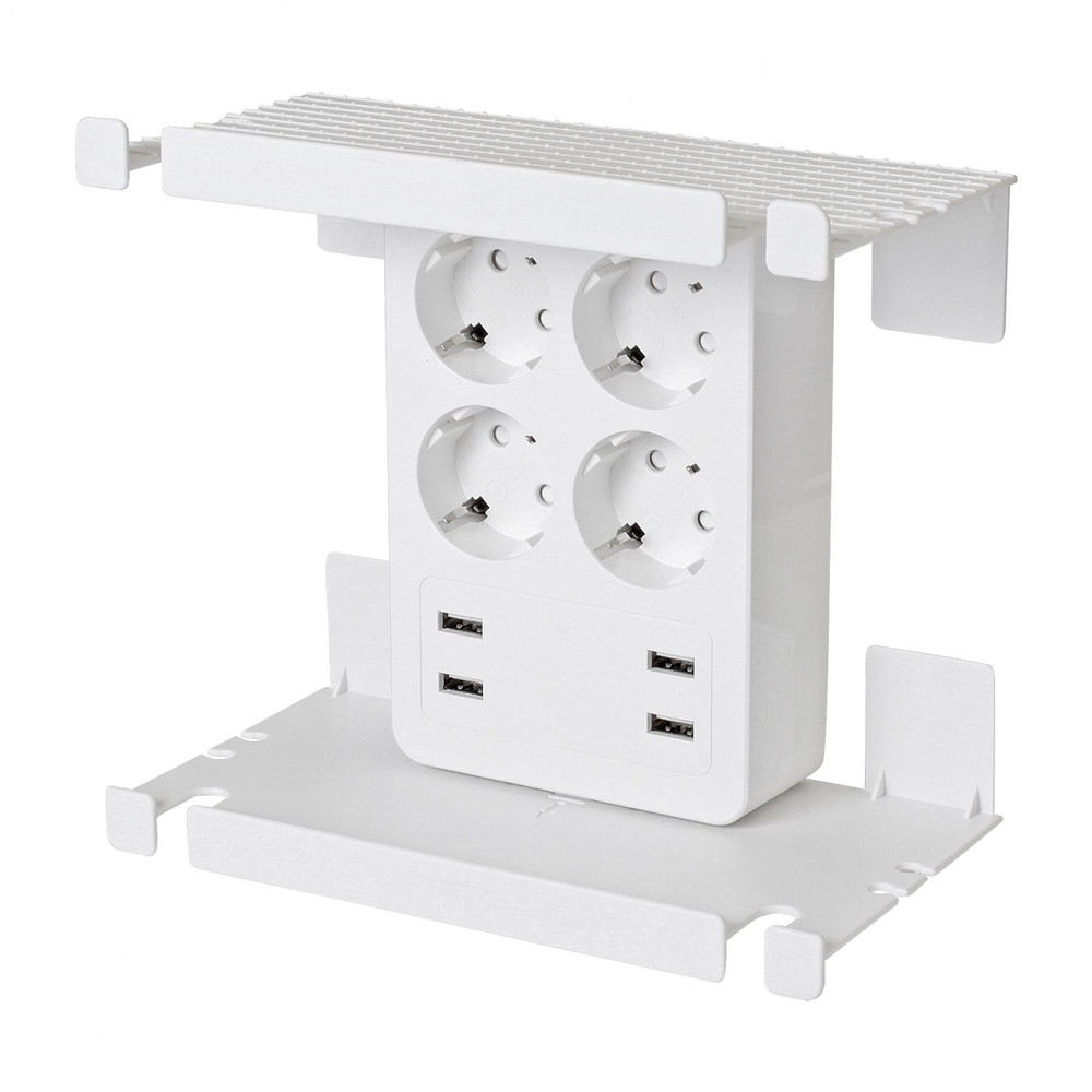 HOME NV 4 USB 4 aljzat, 4 USB elosztó, tálcákkal, fali csatlakozóaljzatba