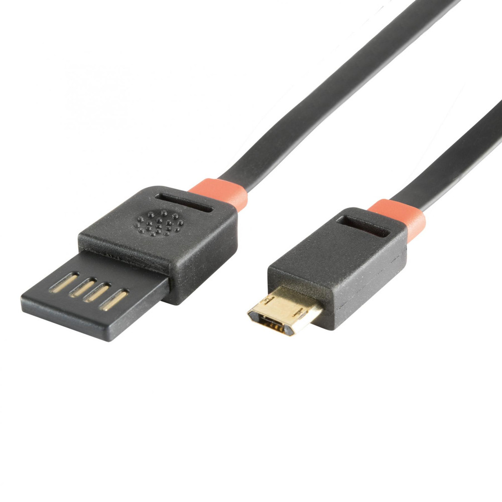 USE USBF 3 microUSB töltőkábel, lapos, 3m