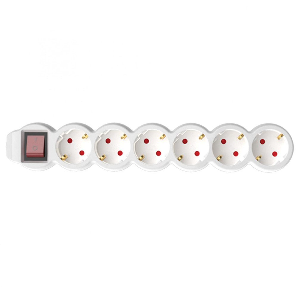 HOME NV 6K-3/WH/1,5 6os elosztó 3m, 3x1,5mm2, fehér