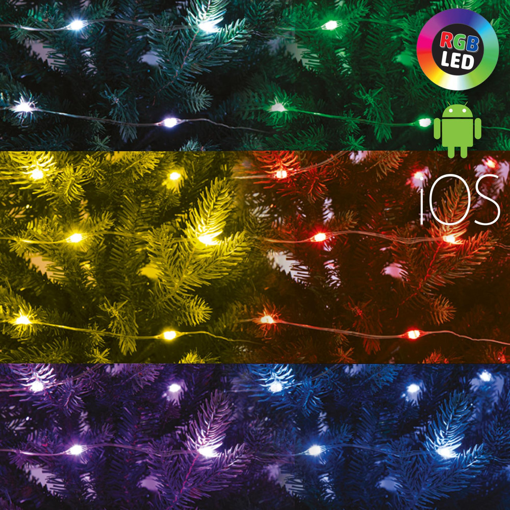 HOME by Somogyi ML 100 RGB SMART Micro LED-es SMART fényfüzér, RGB, 100 LED