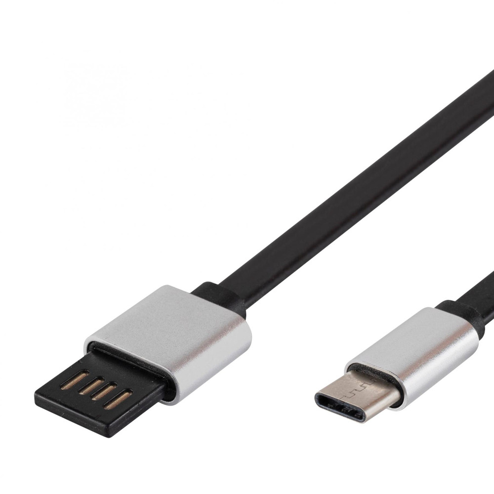 USE USBF C2 USB-C töltőkábel, lapos, 2m