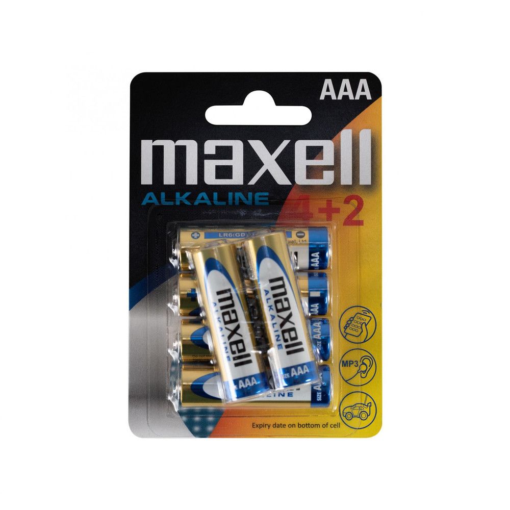 Maxell Maxell LR03 4+2 AAA elem, alkáli, 4+2db/bliszter