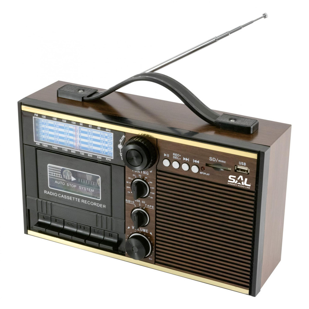 SAL RRT 11B Retro kazettás rádió, MP3, 11 sávos