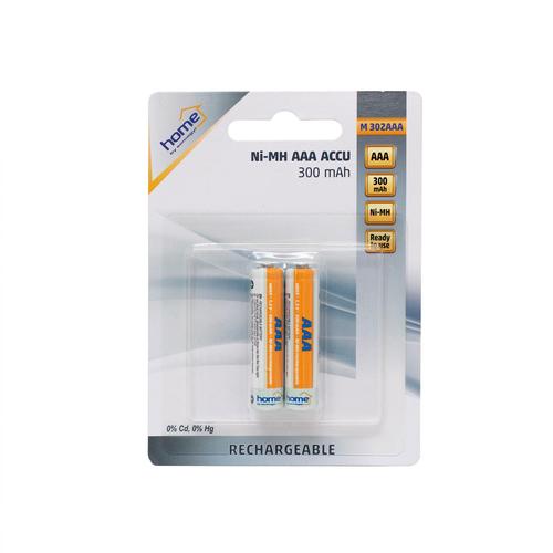 HOME M 302AAA AAA akkumulátor, darabáras, 300mAh,NiMh, 2 db/bliszter